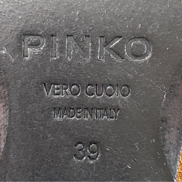 PINKO Italian Brown Suede Leather Boots Harness Detail Ankle Booties | Size 39 - Picture 12 of 14